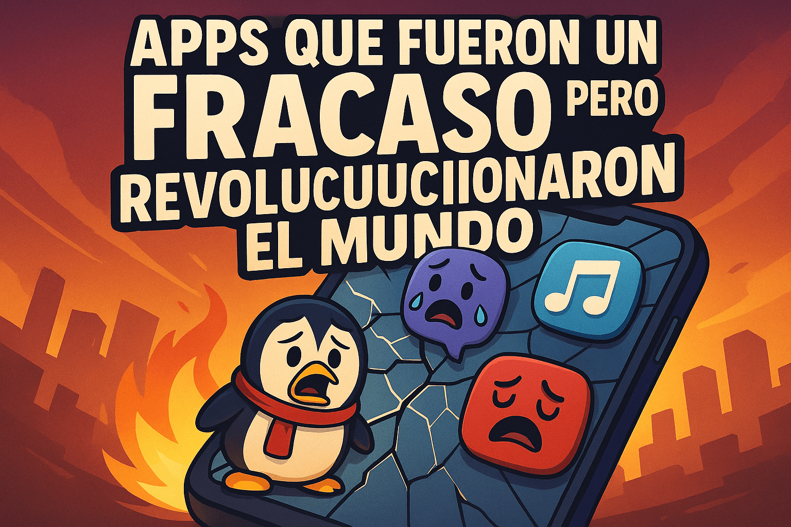 Imagen generada con IA para el artículo Apps que fueron un fracaso pero revolucionaron el mundo