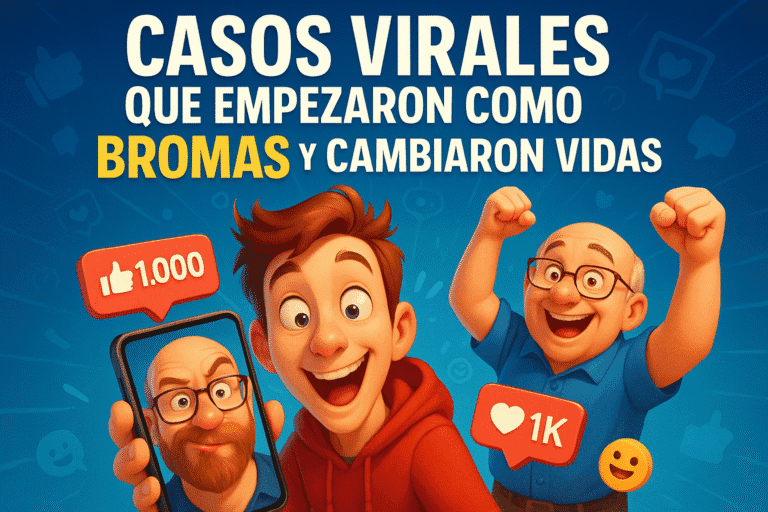 Imagen generada con IA para el artículo Casos virales que empezaron como bromas y cambiaron vidas