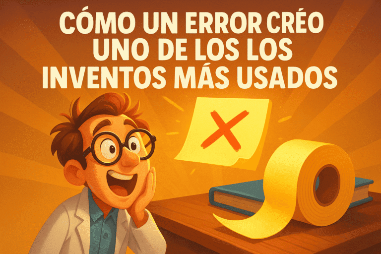 Imagen generada con IA para el artículo Cómo un error creó uno de los inventos más usados