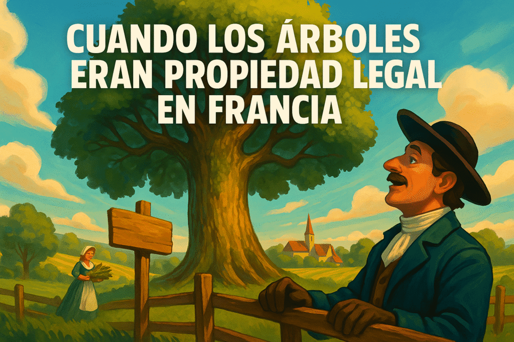 Imagen generada con IA para el artículo Cuando los árboles eran propiedad legal en Francia