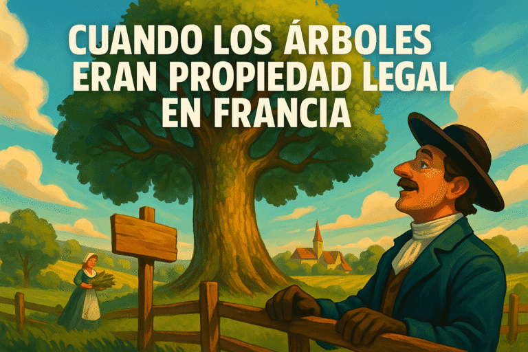 Cuando los árboles eran propiedad legal en Francia 1 Imagen generada con IA para el artículo Cuando los árboles eran propiedad legal en Francia