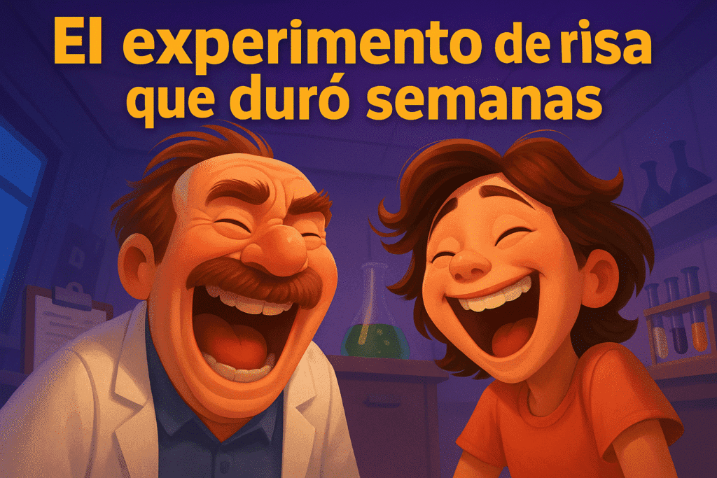 Imagen generada con IA para el artículo El experimento de la risa que duró semanas
