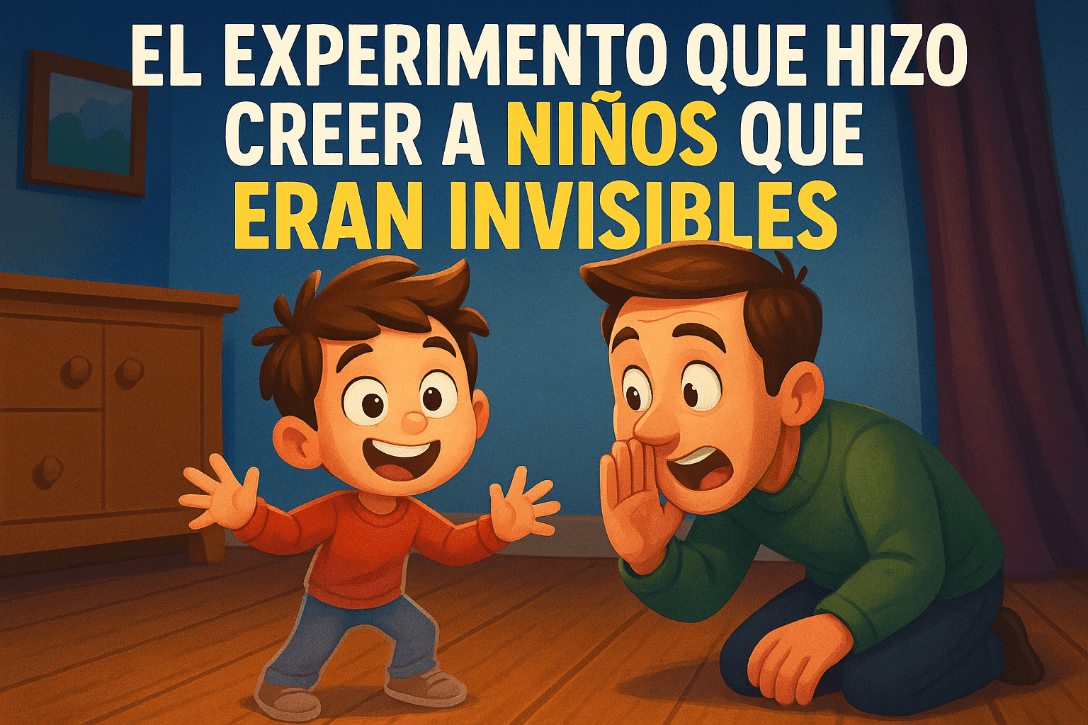 Imagen generada con IA para el artículo El experimento que hizo creer a niños que eran invisibles
