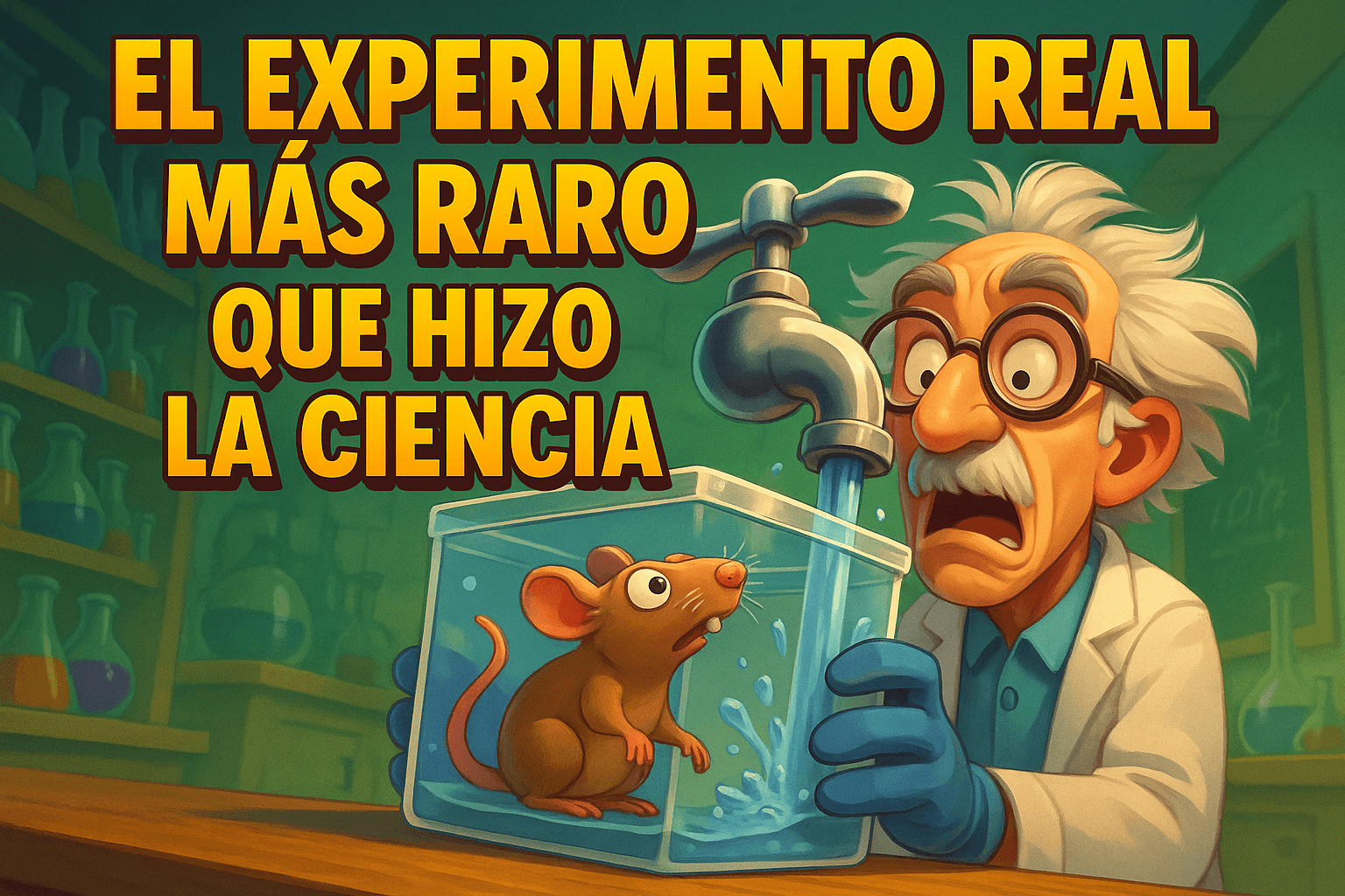 Imagen generada con IA para el artículo El experimento real más raro que hizo la ciencia