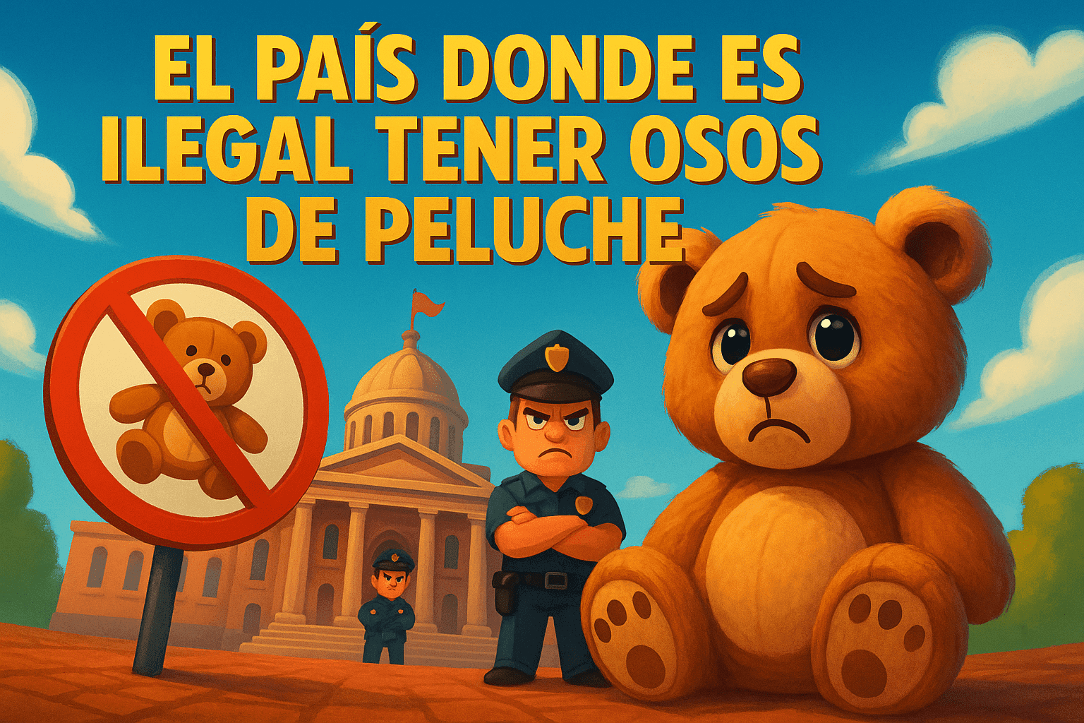 El país donde es ilegal tener osos de peluche 1 Imagen generada con IA para el artículo El país donde es ilegal tener osos de peluche