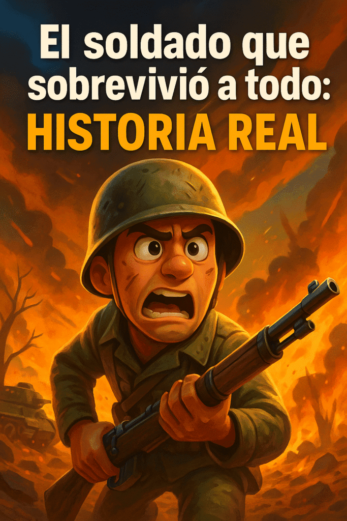 Imagen generada con IA para el artículo El soldado que sobrevivió a todo: historia real