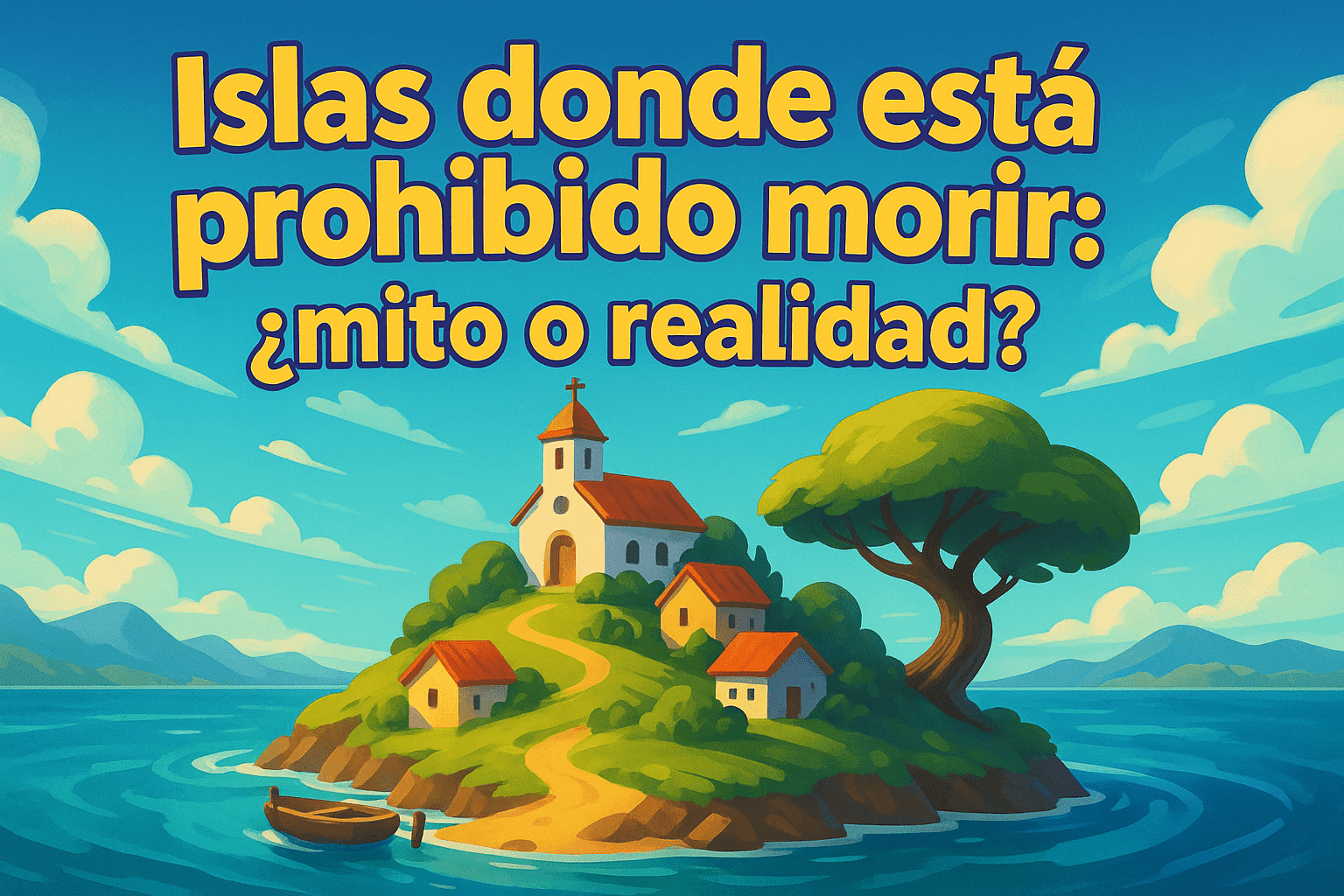 Imagen generada con IA para el artículo Islas donde está prohibido morir: ¿mito o realidad?