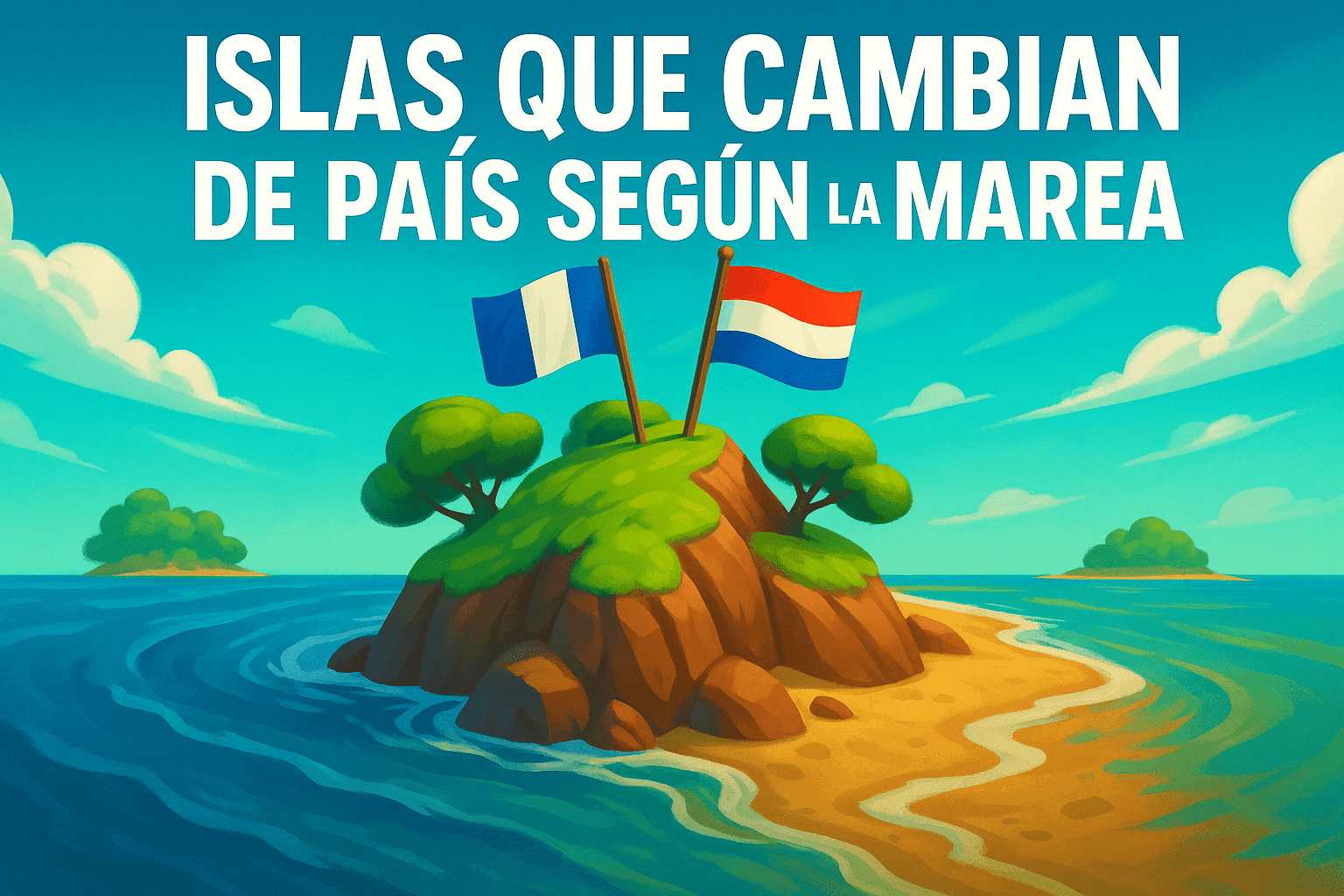 Islas que cambian de país según la marea 1 Imagen generada con IA para el artículo Islas que cambian de país según la marea