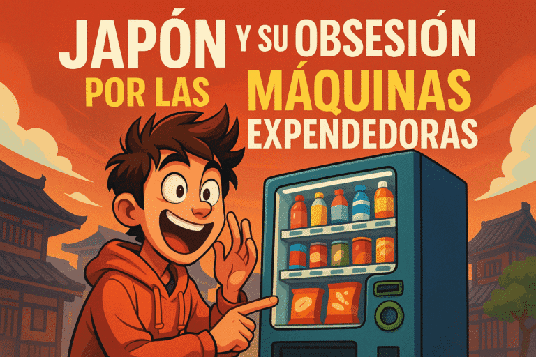 Imagen generada con IA para el artículo Japón y su obsesión por las máquinas expendedoras