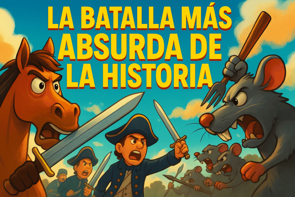 Imagen generada con IA para el artículo La batalla más absurda de la historia