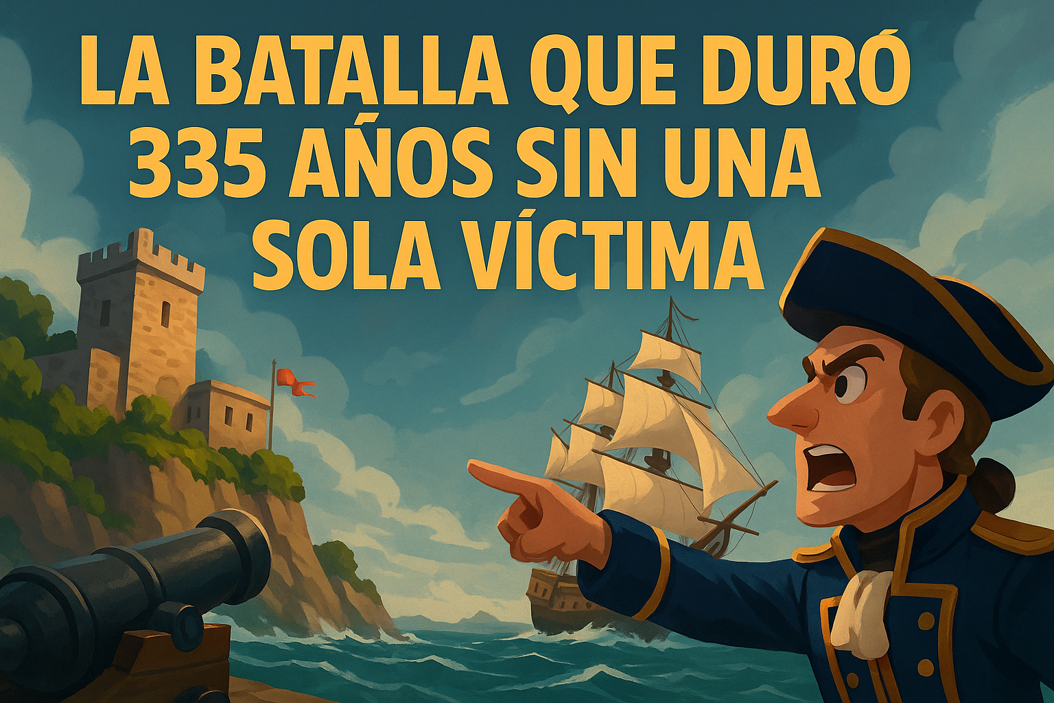Imagen generada con IA para el artículo La batalla que duró 335 años sin una sola víctima