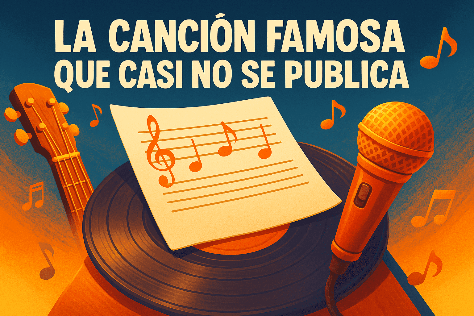 Imagen generada con IA para el artículo La canción famosa que casi no se publica