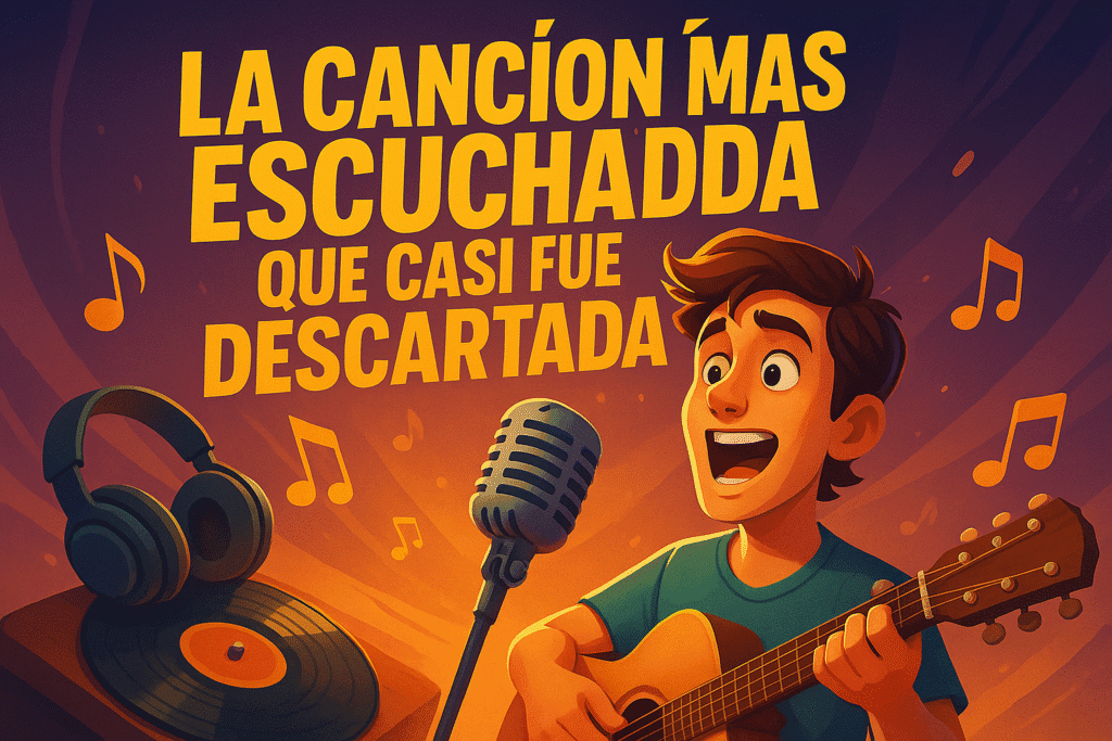 Imagen generada con IA para el artículo La canción más escuchada que casi fue descartada