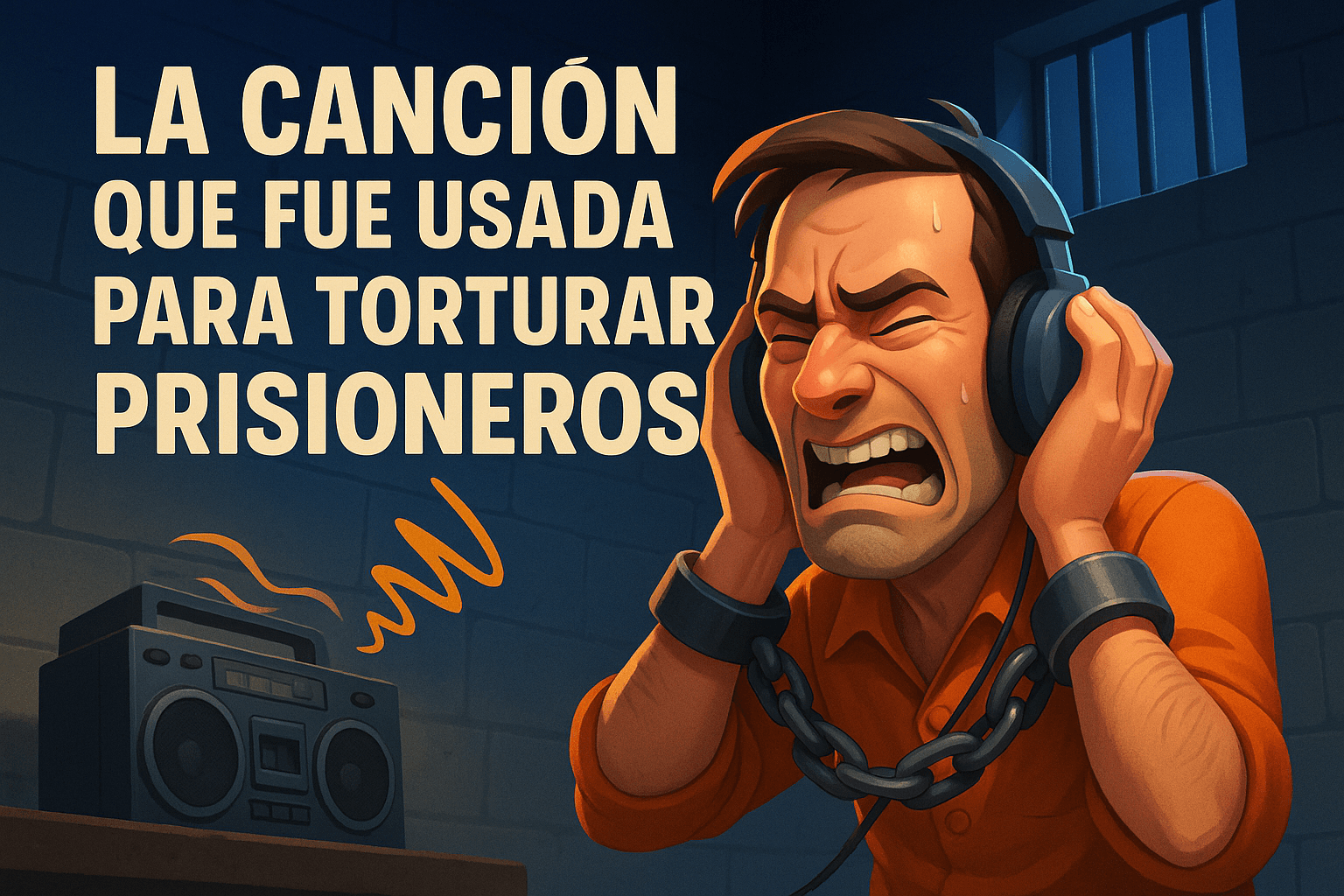 La canción que fue usada para torturar prisioneros 1 Imagen generada con IA para el artículo La canción que fue usada para torturar prisioneros