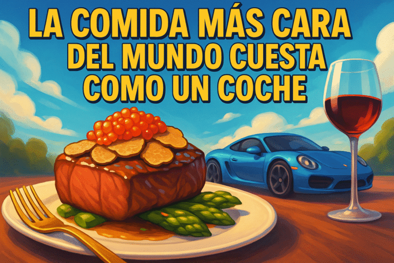 Imagen generada con IA para el artículo La comida más cara del mundo cuesta como un coche