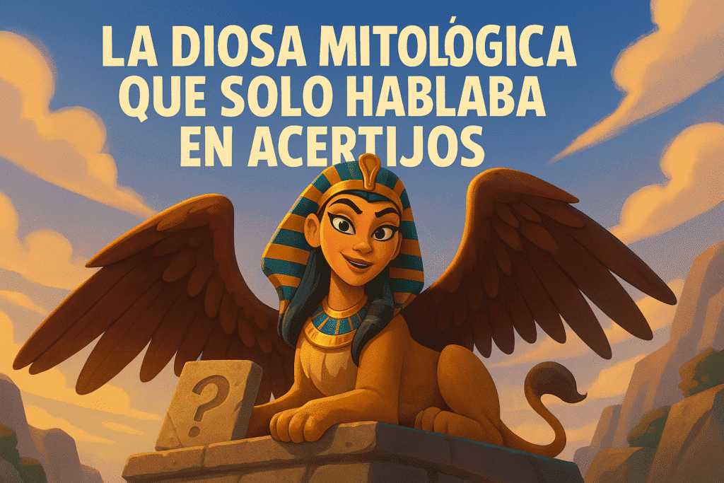 La diosa mitológica que solo hablaba en acertijos 1 Imagen generada con IA para el artículo La diosa mitológica que solo hablaba en acertijos