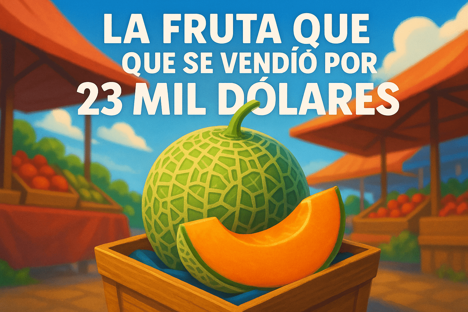 Imagen generada con IA para el artículo La fruta que se vendió por 23 mil dólares