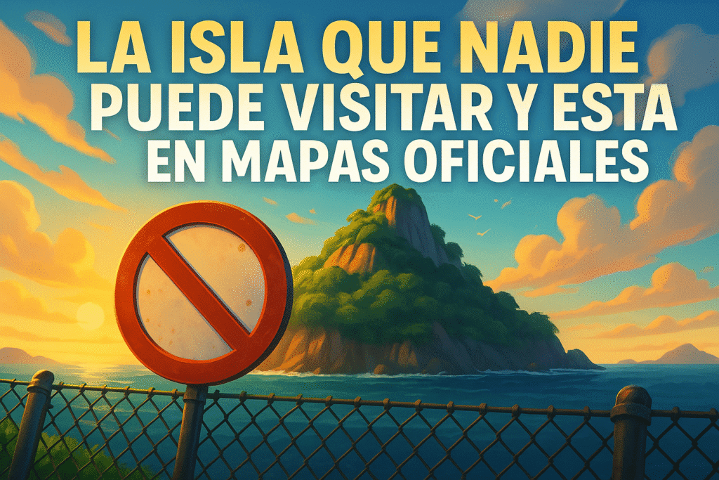 Imagen generada con IA para el artículo La isla que nadie puede visitar y está en mapas oficiales