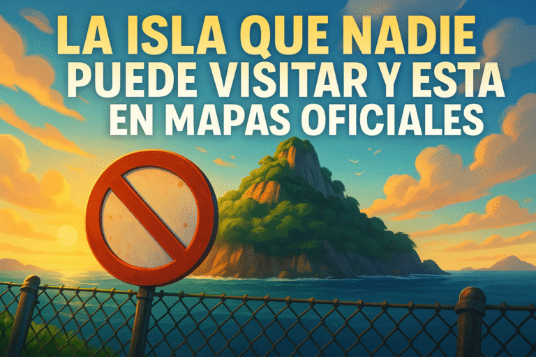 Imagen generada con IA para el artículo La isla que nadie puede visitar y está en mapas oficiales