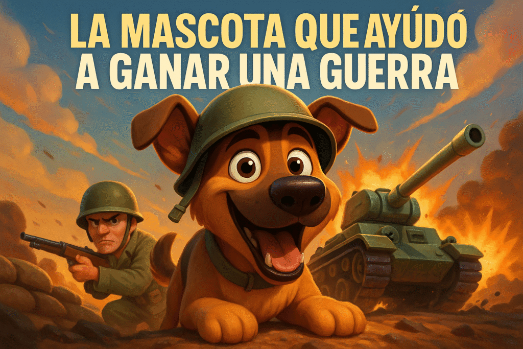 Imagen generada con IA para el artículo La mascota que ayudó a ganar una guerra