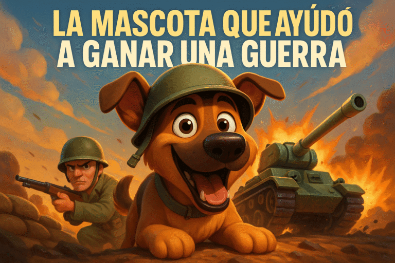 Imagen generada con IA para el artículo La mascota que ayudó a ganar una guerra