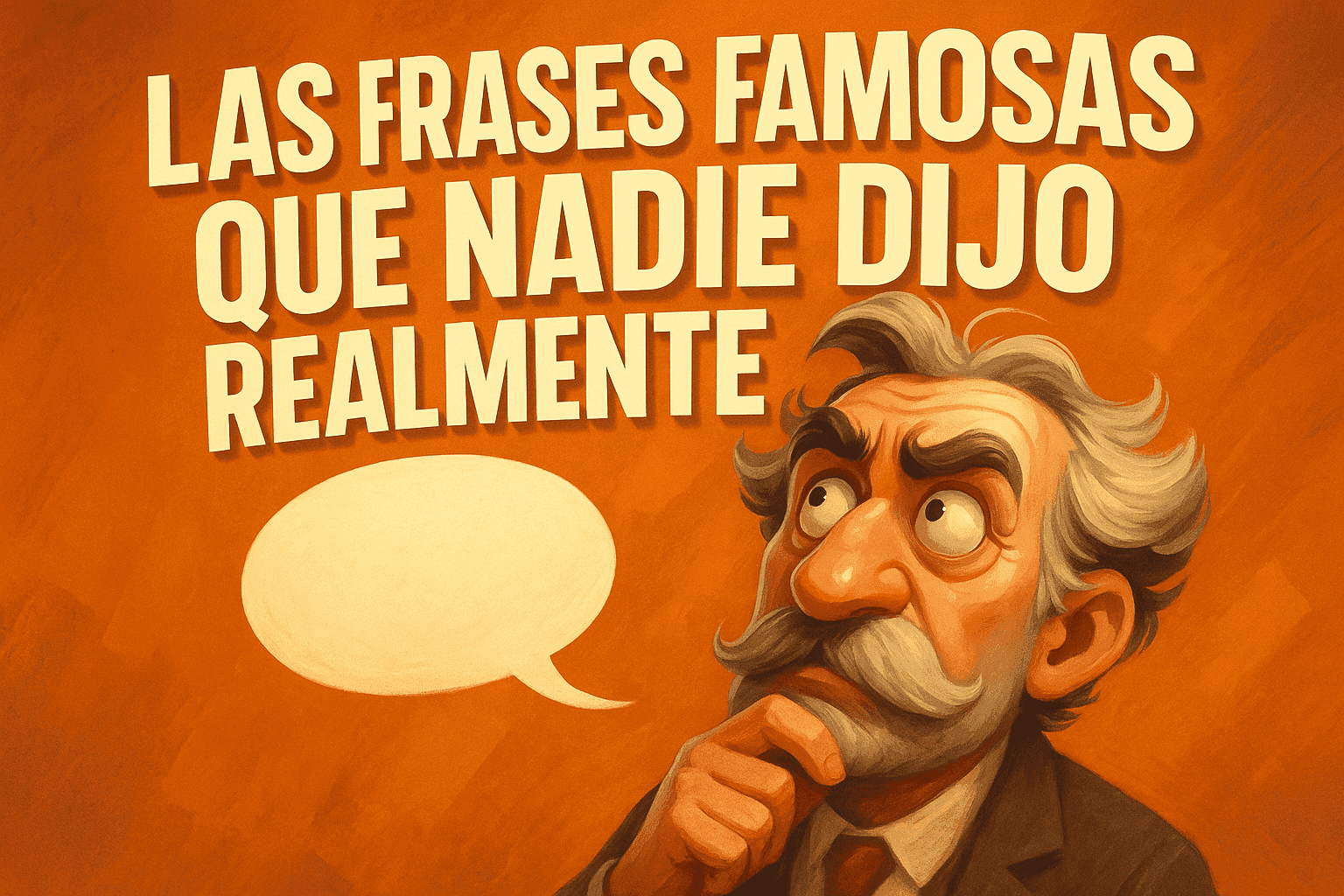 Imagen generada con IA para el artículo Las frases famosas que nadie dijo realmente