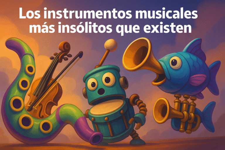 Imagen generada con IA para el artículo Los instrumentos musicales más insólitos que existen