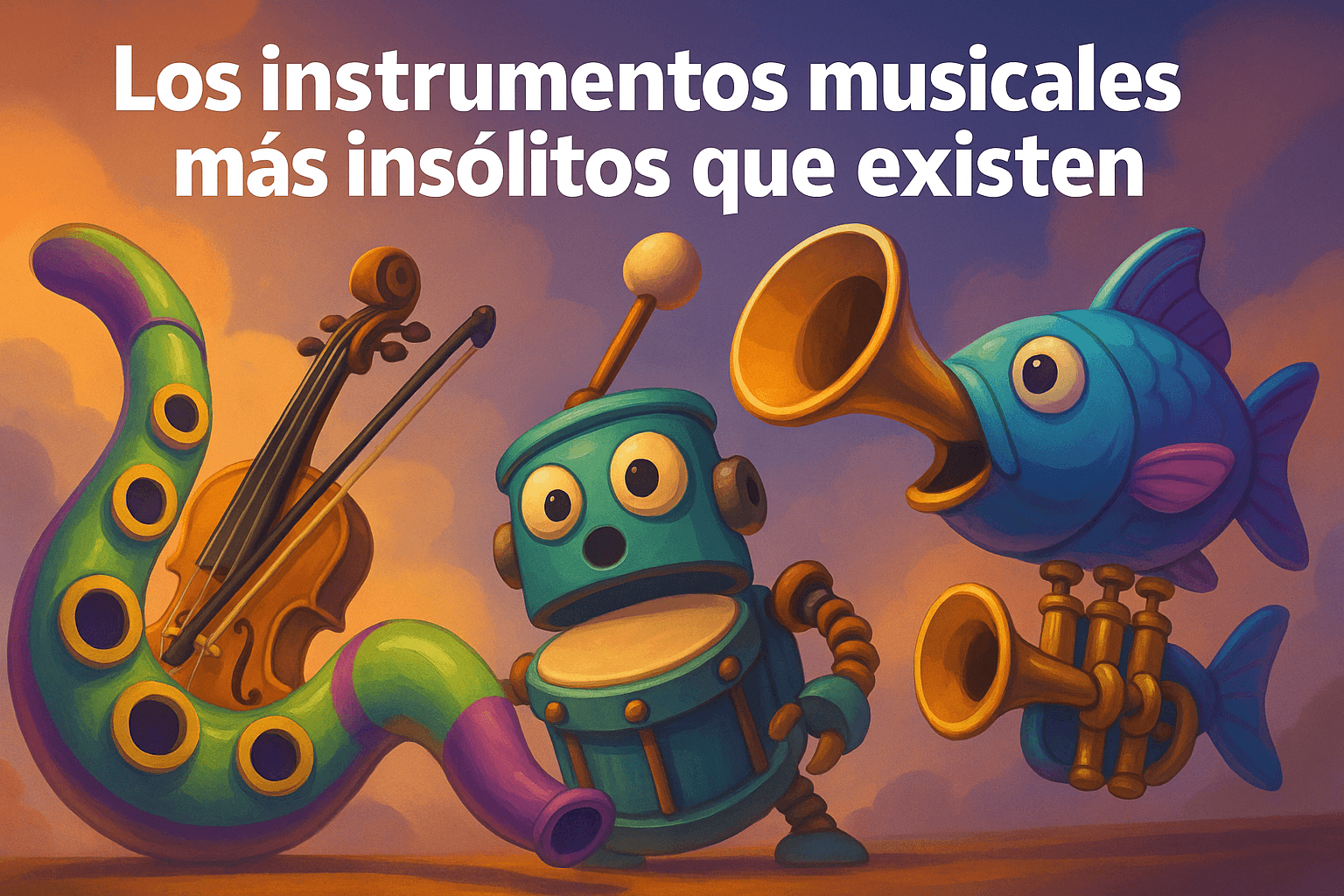 Los instrumentos musicales más insólitos que existen 1 Imagen generada con IA para el artículo Los instrumentos musicales más insólitos que existen