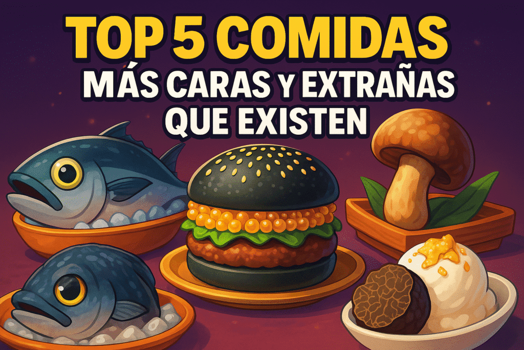 Top 5 comidas más caras y extrañas que existen 2 Imagen generada con IA para el artículo Top 5 comidas más caras y extrañas que existen