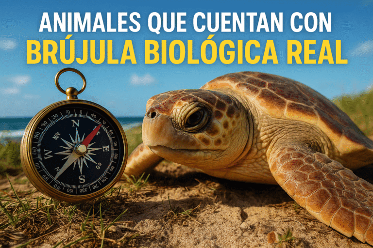 Imagen generada con IA para el artículo Animales que cuentan con brújula biológica real