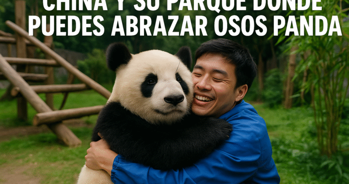 China y su parque donde puedes abrazar osos panda