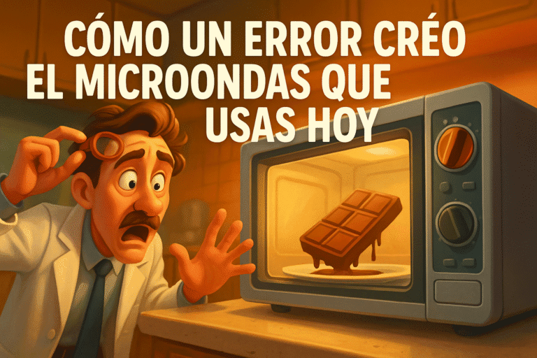Imagen generada con IA para el artículo Cómo un error creó el microondas que usas hoy
