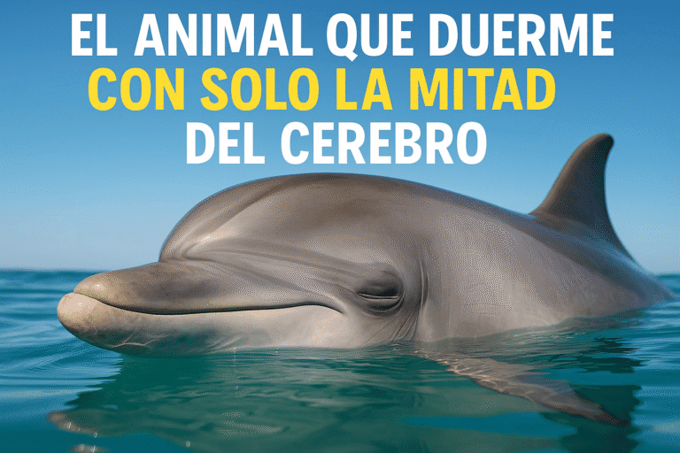 Imagen generada con IA para el artículo El animal que duerme con solo la mitad del cerebro