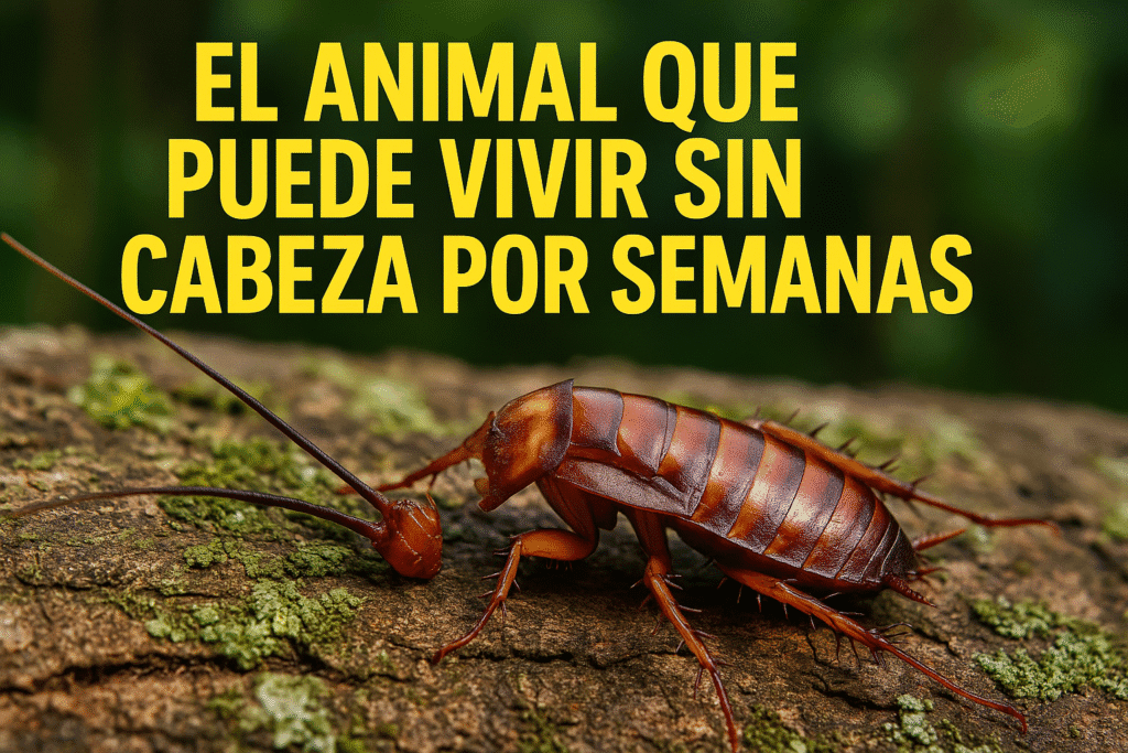 El animal que puede vivir sin cabeza por semanas 1 Imagen generada con IA para el artículo El animal que puede vivir sin cabeza por semanas