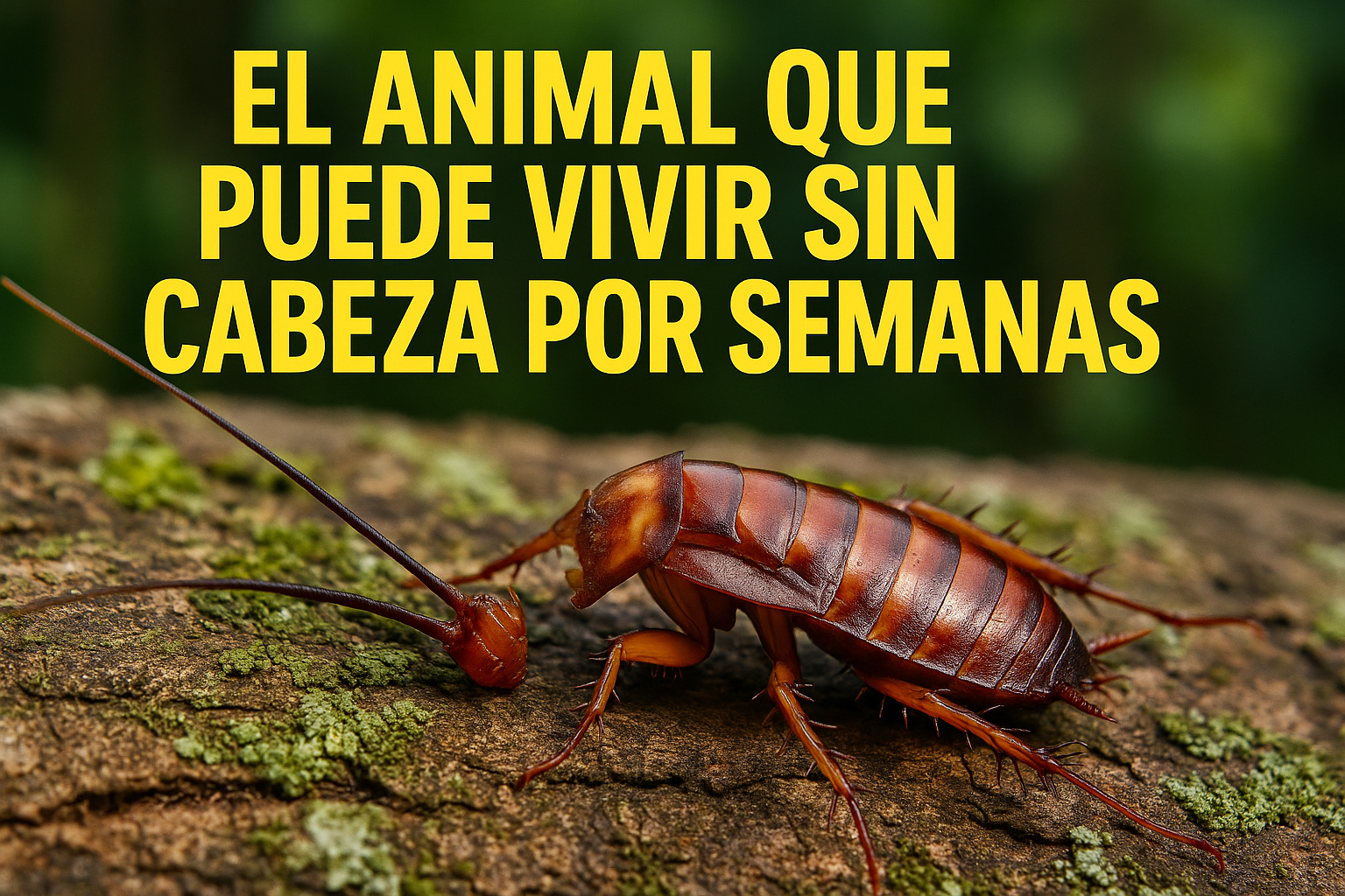 Imagen generada con IA para el artículo El animal que puede vivir sin cabeza por semanas
