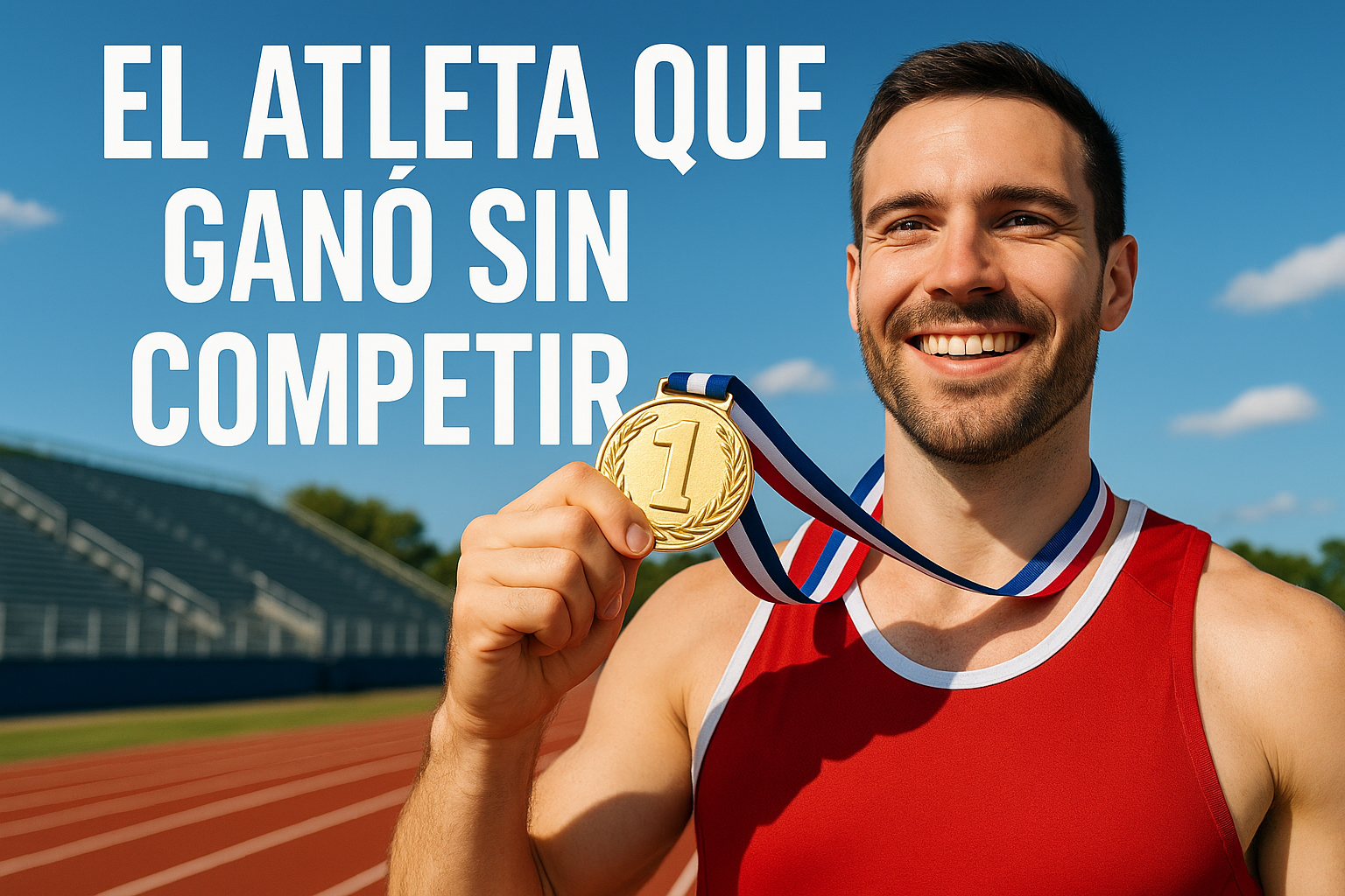 Imagen generada con IA para el artículo El atleta que ganó sin competir