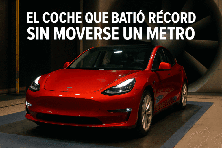 Imagen generada con IA para el artículo El coche que batió récord sin moverse un metro
