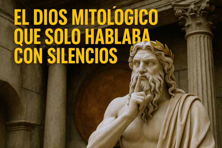Imagen generada con IA para el artículo El dios mitológico que solo hablaba con silencios
