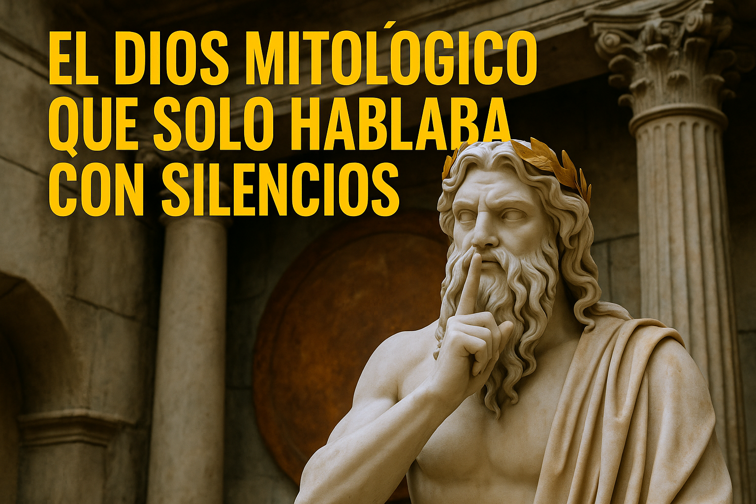 Imagen generada con IA para el artículo El dios mitológico que solo hablaba con silencios