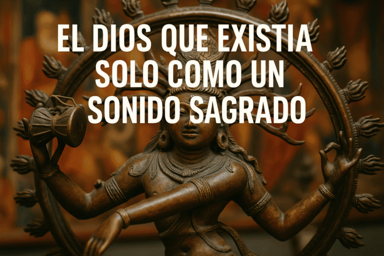Imagen generada con IA para el artículo El dios que existía solo como un sonido sagrado