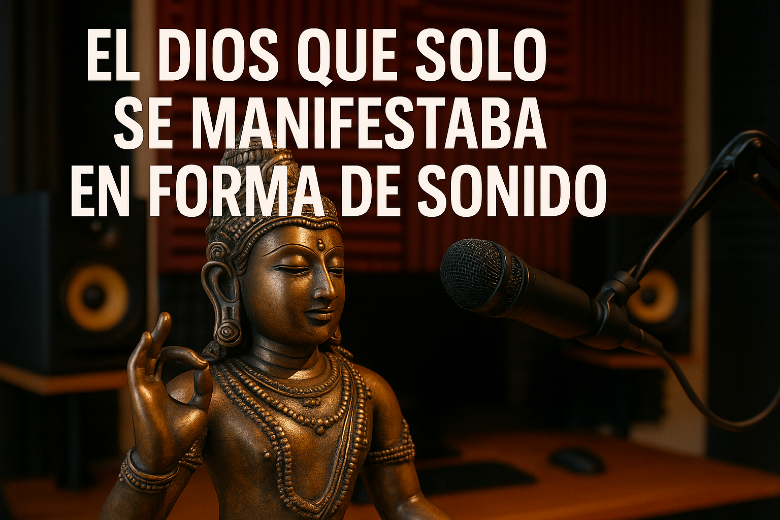Imagen generada con IA para el artículo El dios que solo se manifestaba en forma de sonido