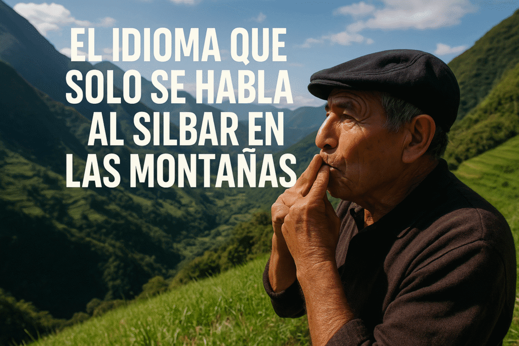 El idioma que solo se habla al silbar en las montañas 1 Imagen generada con IA para el artículo El idioma que solo se habla al silbar en las montañas