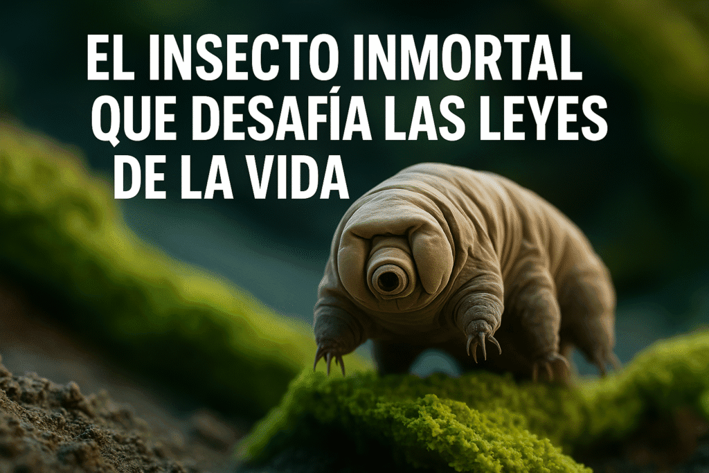 Imagen generada con IA para el artículo El insecto inmortal que desafía las leyes de la vida
