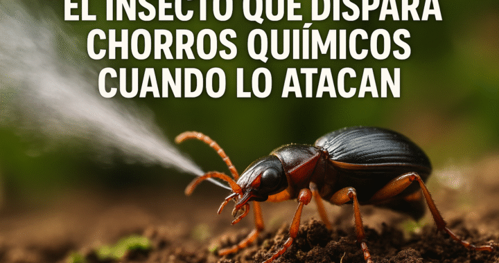El insecto que dispara chorros químicos cuando lo atacan