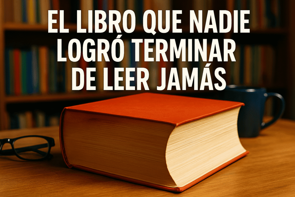 Imagen generada con IA para el artículo El libro que nadie logró terminar de leer jamás