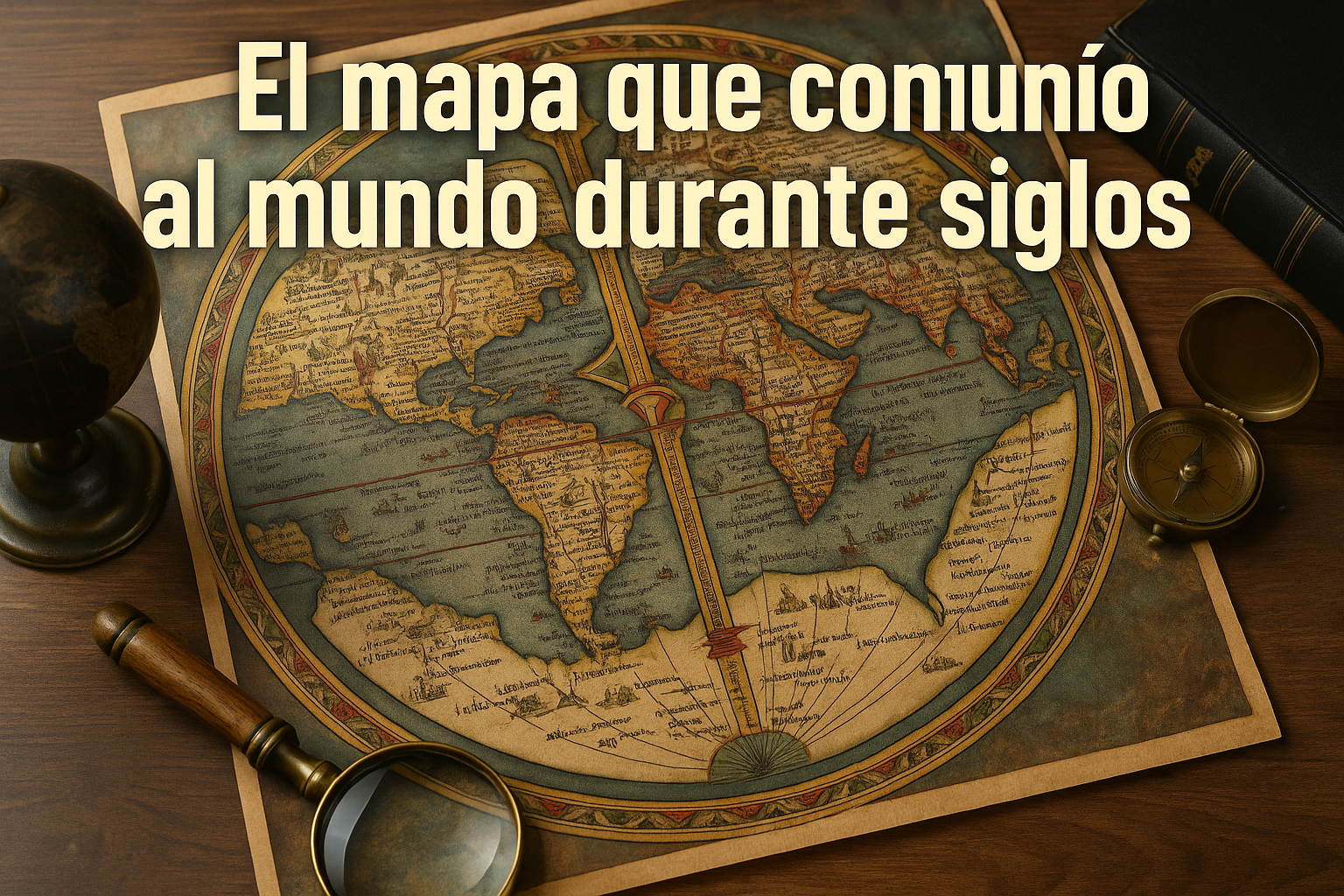 Imagen generada con IA para el artículo El mapa que confundió al mundo durante siglos