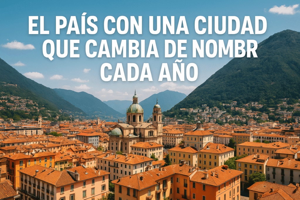 Imagen generada con IA para el artículo El país con una ciudad que cambia de nombre cada año