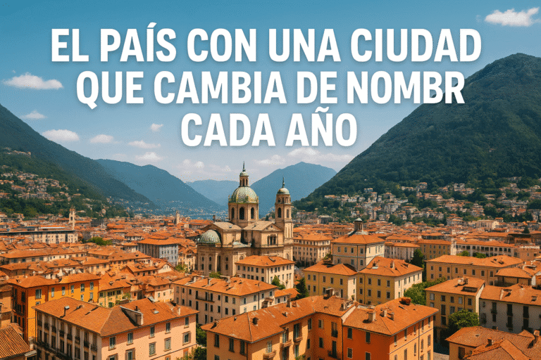 Imagen generada con IA para el artículo El país con una ciudad que cambia de nombre cada año