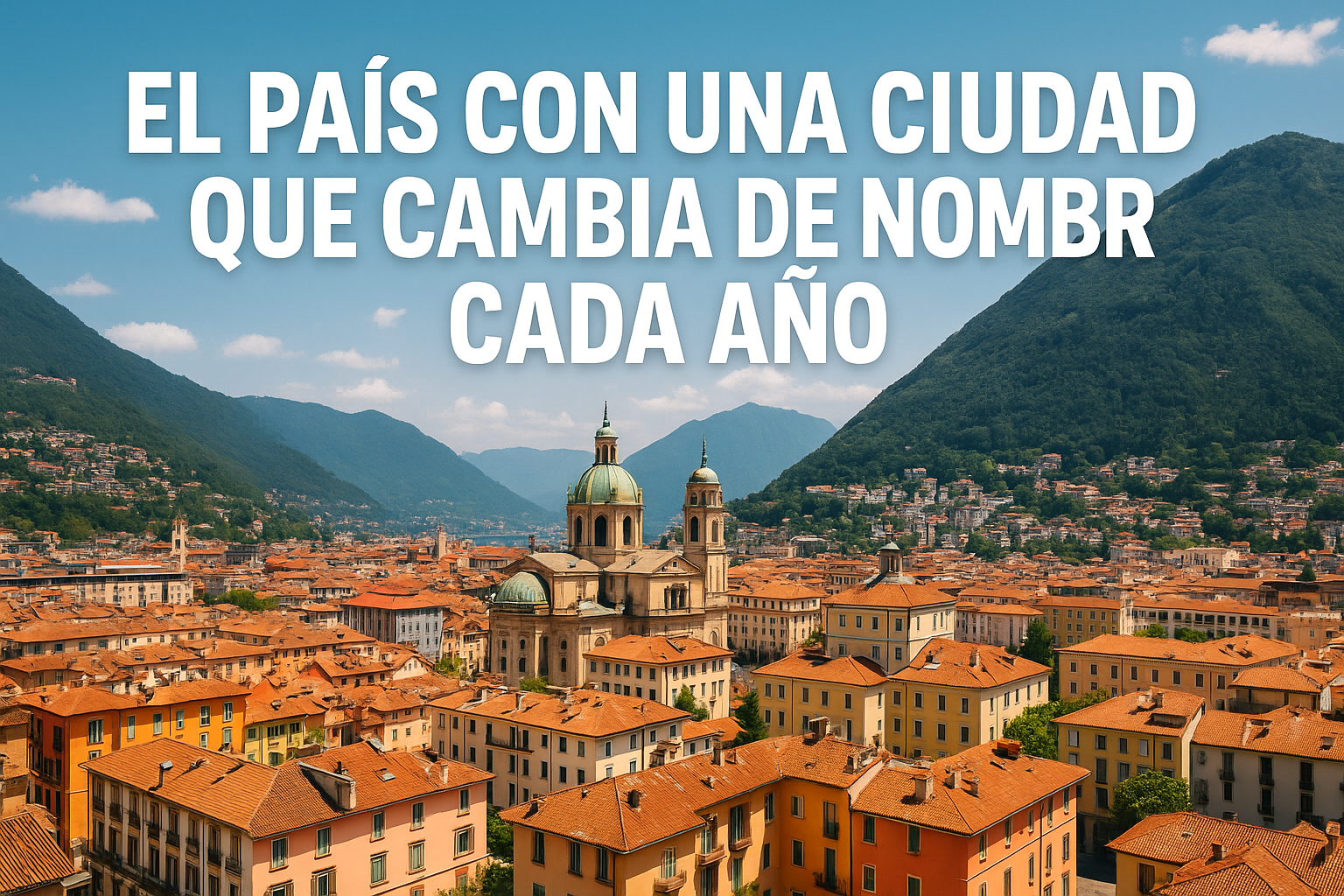 Imagen generada con IA para el artículo El país con una ciudad que cambia de nombre cada año