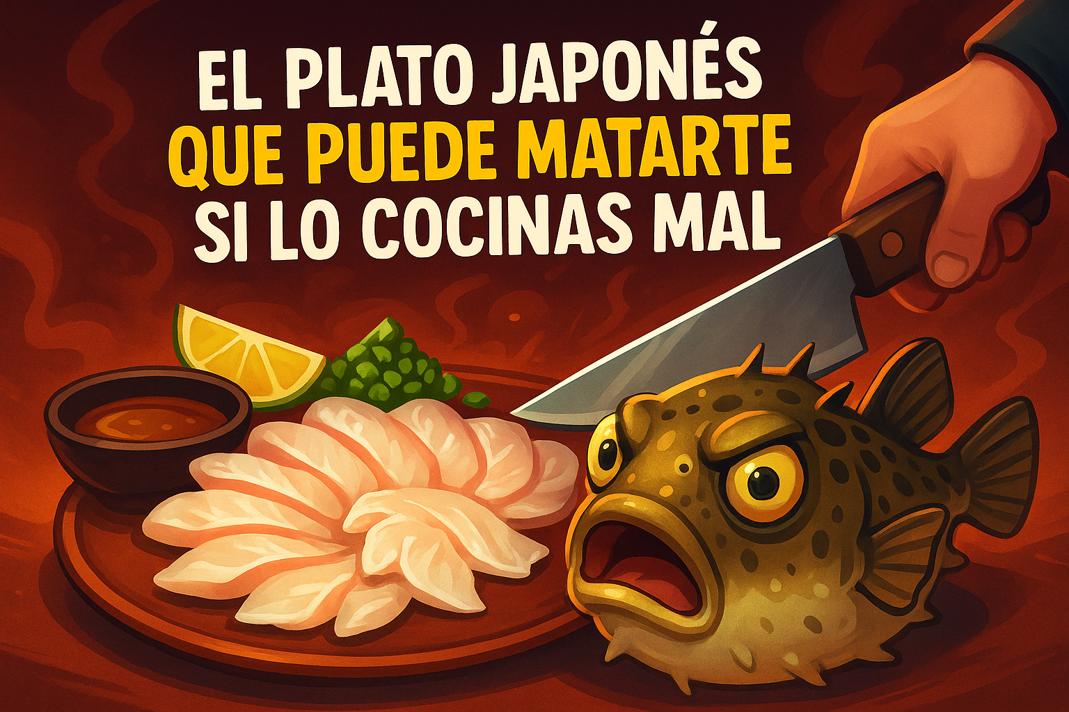Imagen generada con IA para el artículo El plato japonés que puede matarte si lo cocinas mal